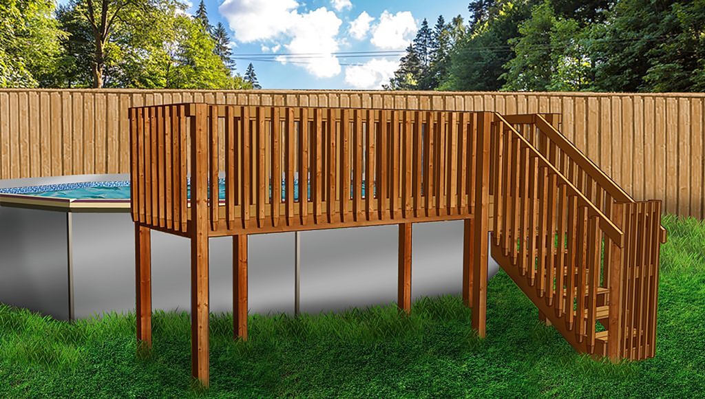 Above Ground Pool Deck Kit # 2 (4' X 16')